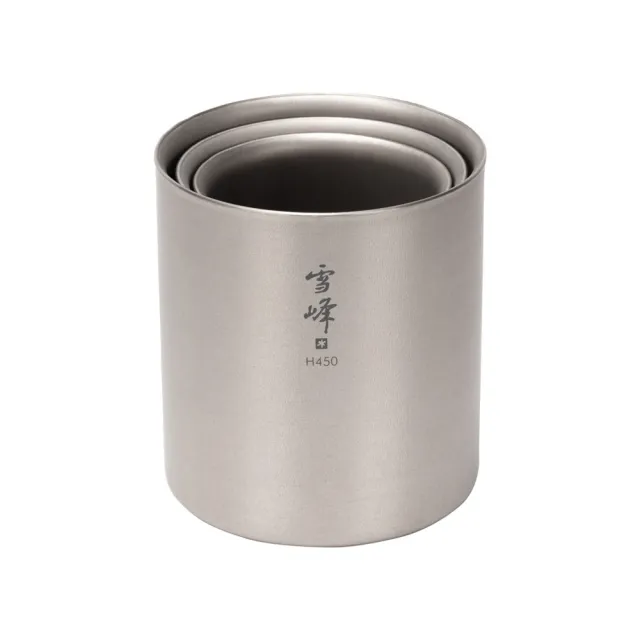 【Snow Peak】雪峰鈦雙層杯 450高型 TW-122(TW-122)