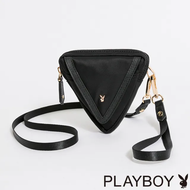 【PLAYBOY】零錢包附頸掛繩/手挽帶 Savoring系列(黑色)