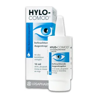 【德國HYLO-COMOD】明沛 隱形眼鏡 潤濕液 1入組(10ml/入 含玻尿酸 隱形眼鏡藥水 保養液)
