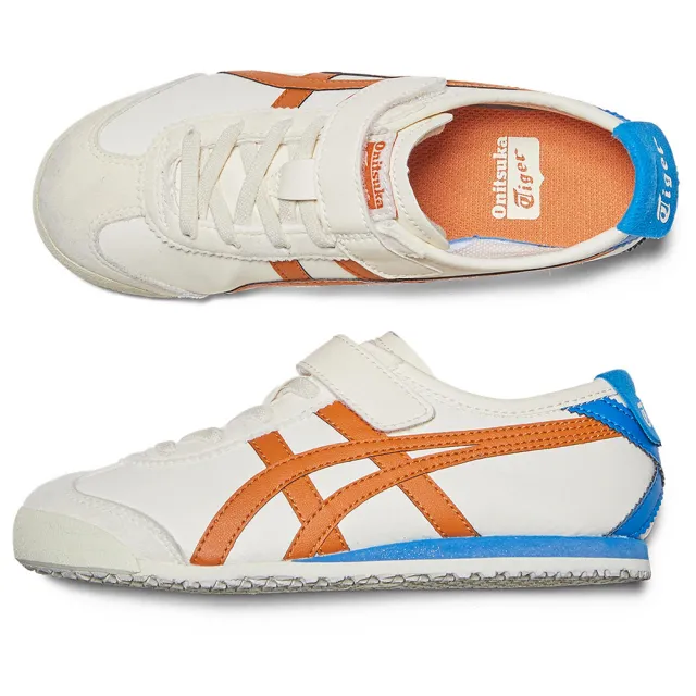 【Onitsuka Tiger】Onitsuka Tiger鬼塚虎-橘色線條 MEXICO 66 KIDS  兒童休閒鞋(1184A049-111)