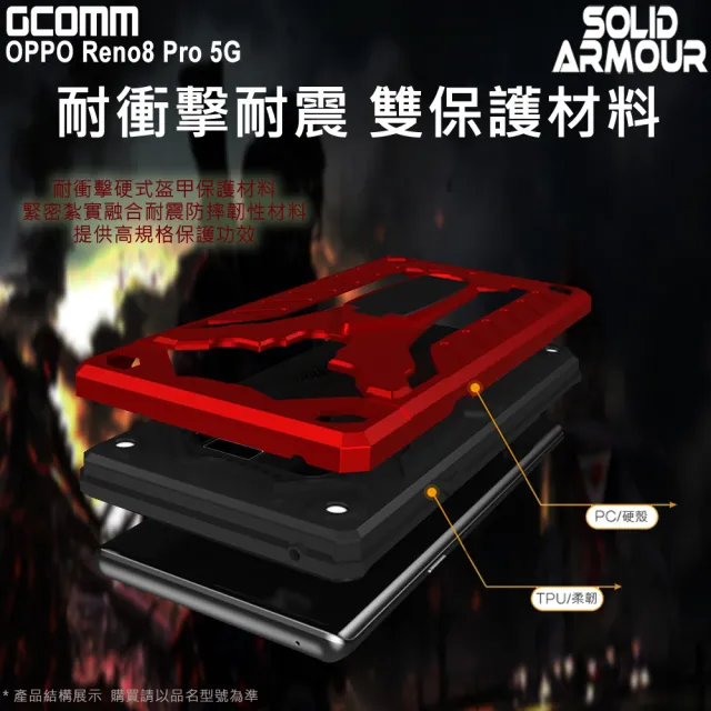 【GCOMM】OPPO Reno8 Pro 5G 防摔盔甲保護殼 Solid Armour(OPPO Reno8 Pro)