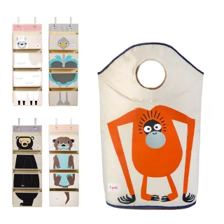 【3 Sprouts】洗衣籃+壁掛收納箱 親子良品(多款可選)