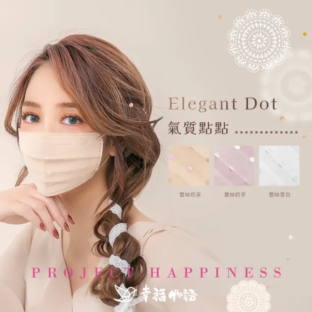 【Injoyyi 幸福物語】V美型蕾絲紗網醫療口罩4盒組 7入/盒(台灣專利版型 多款任選)