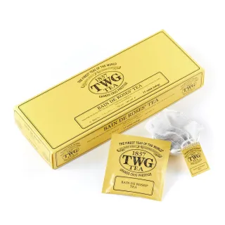 【TWG Tea】手工純棉茶包 玫瑰芬香茶 15包/盒(Bain de Roses Tea;紅茶)
