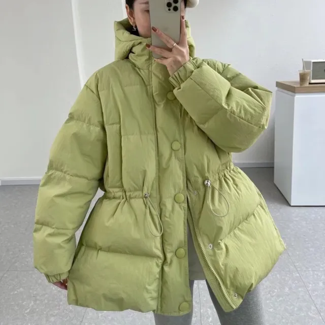 【巴黎精品】現貨+預購 真羽絨90%白鴨絨羽絨外套羽絨衣夾克(連帽收腰抽繩短款防寒保暖女外套7色p1ah43 5P)