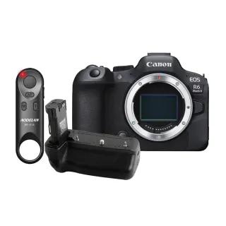 【Canon】EOS R6 Mark II + 藍牙遙控器AODELAN BR-E1A+電池把手SunLight BG-R10 套組(公司貨)