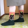 【M＆M日本職人】日本製  Story Socks 狐狸與鶴中長襪 不對稱設計款(日系穿搭 保暖 COSPLAY 日本職人製造)