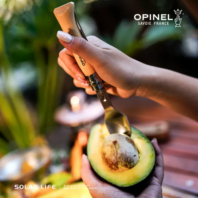 【OPINEL】Picnic+ 游牧湯叉配件組/含收納布 OPI_002501(法國摺疊刀 野營刀露營刀 不鏽鋼湯匙 折疊叉子)