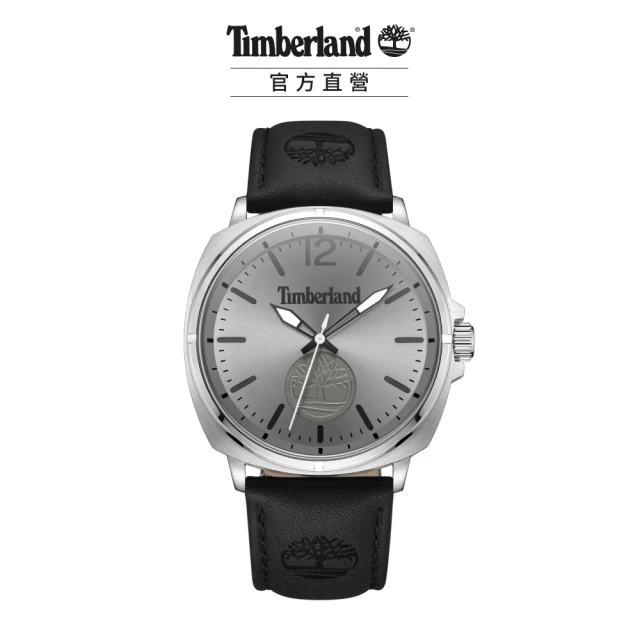 【Timberland】手錶 男款 WILLISTON系列 馬術師腕錶 皮帶-灰/黑44mm(TDWGA0010602)