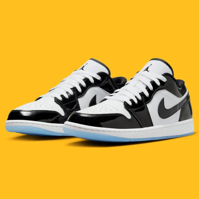 NIKE 耐吉】休閒鞋Air Jordan 1 Low Concord 漆皮冰藍底黑白男款DV1309