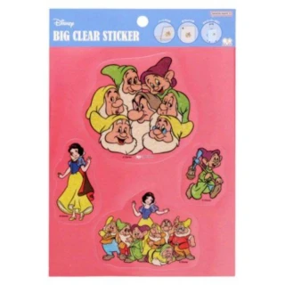 【小禮堂】迪士尼 白雪公主 透明造型貼紙組 - 角色款(平輸品)