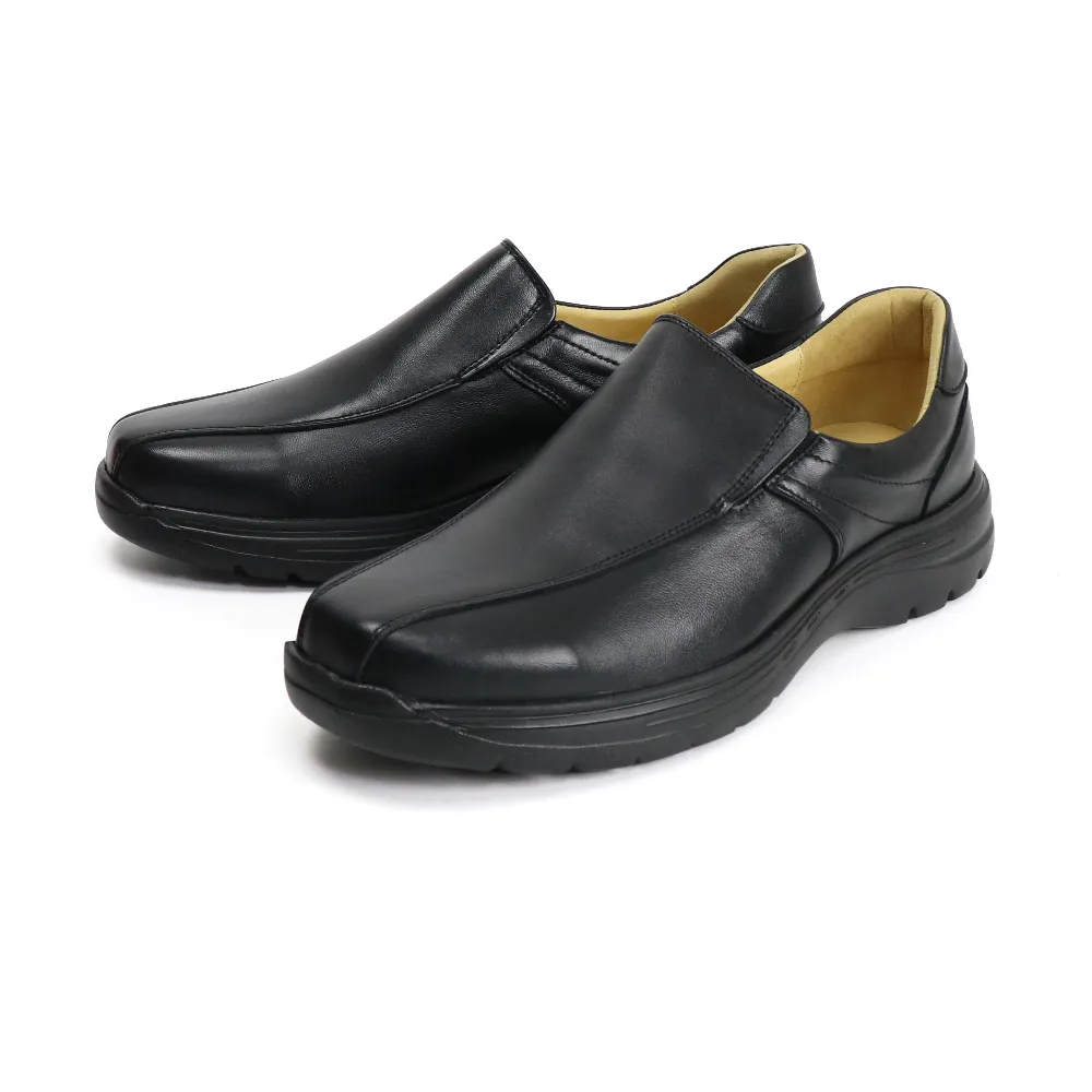 【CR CERINI】雙縫線舒適耐磨懶人休閒鞋 黑色(CR2002-BL)