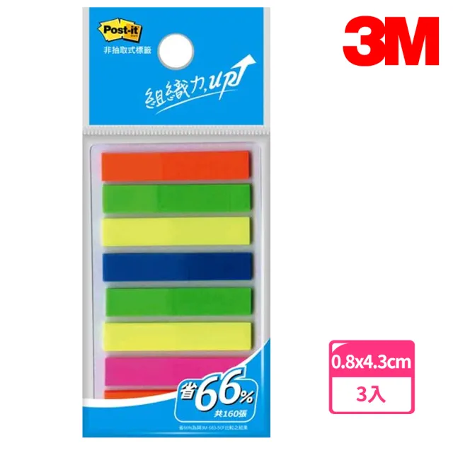 【3M】583-8S 非抽取式標籤 0.8x4.3公分(3入1包)