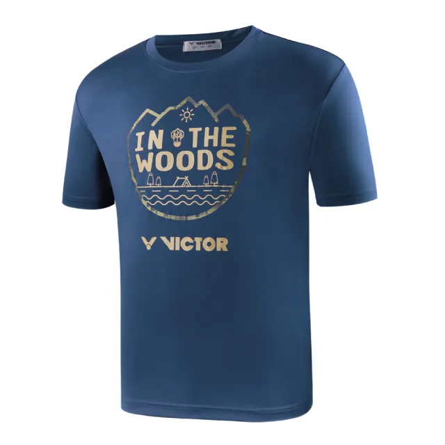 【VICTOR 勝利體育】森系列 IN THE WOODS 運動T恤 吸濕排汗(T-WDS101  V/B/C 卡其/海神藍/黑)