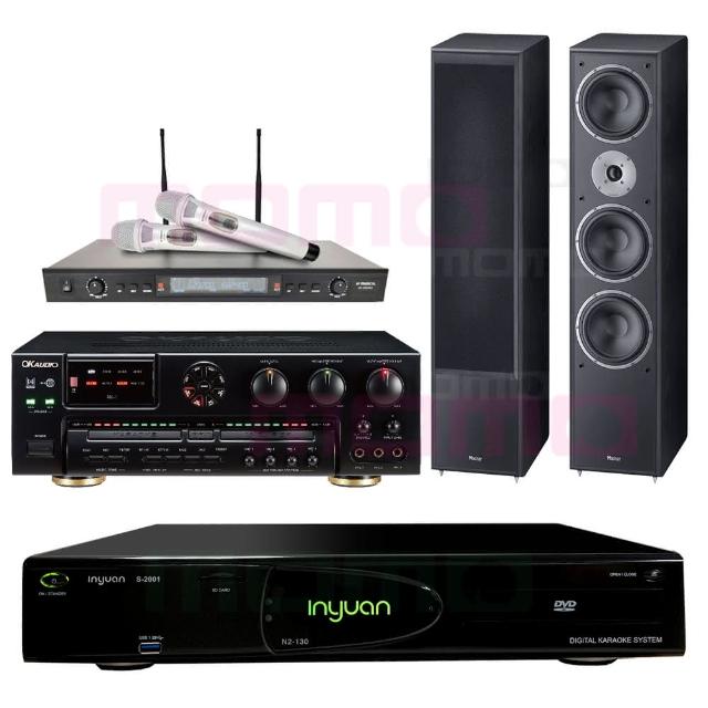 【音圓】N2-130+OKAUDIO AK-7+OKAUDIO AK-7+Monitor Supreme 2002(點歌機4TB+擴大機+無線麥克風+喇叭)