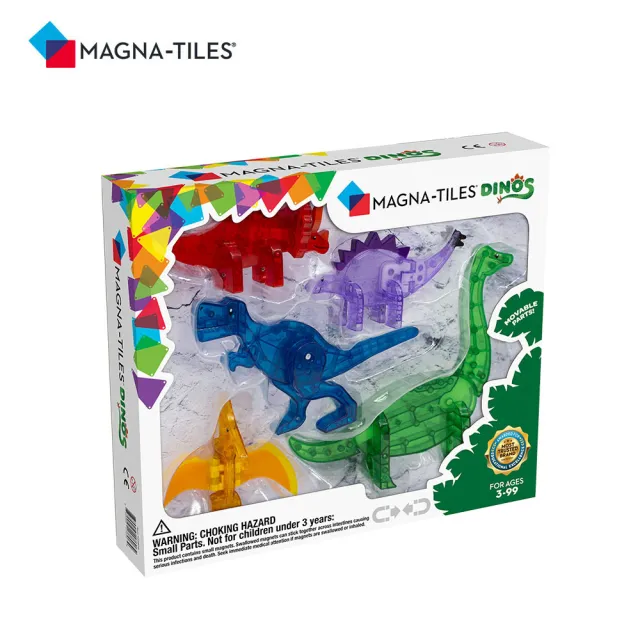 【Magna-Tiles】磁力積木-恐龍5件套(磁力片)