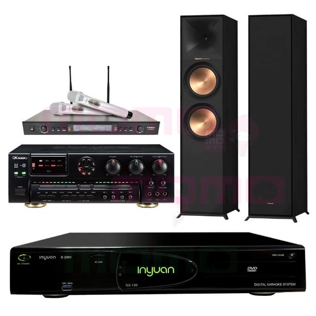 【音圓】N2-130+OKAUDIO AK-7+OKAUDIO AK-7+R-800F(點歌機4TB+擴大機+無線麥克風+喇叭)