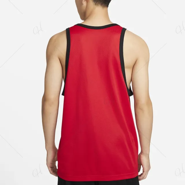 【NIKE 耐吉】背心 男款 運動背心 籃球衣 AS M NK DF CROSSOVER JERSEY 紅黑 DH7133-657