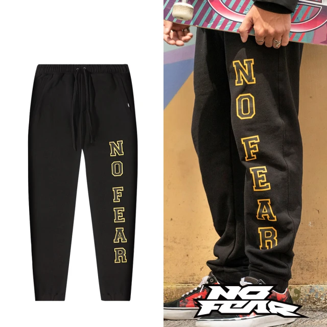 【NO FEAR】FEARLESS系列-經典LOGO抽繩純棉運動褲(多色任選 NF031FW22)