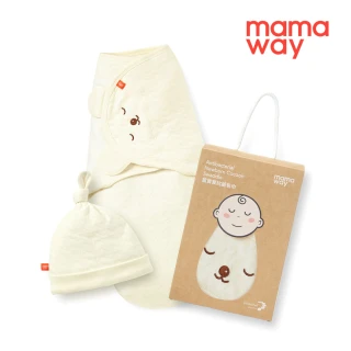 【mamaway 媽媽餵】睡睡熊蠶寶寶抗菌包巾(禮盒組)