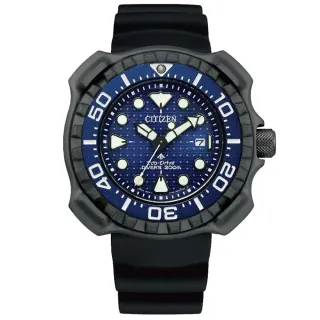 【CITIZEN 星辰】PROMASTER 復刻 鯨鯊限定 光動能 潛水錶 送禮 禮物 推薦(BN0225-04L 附延長錶帶)