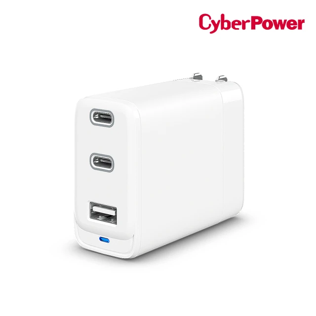 【CyberPower】GaN 72W Type-C/USB 三孔 動態電源 快速充電器(TR11U2C72W-TW)