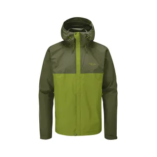 【RAB】Downpour Eco Jacket 輕量防風防水連帽外套 男款 軍綠/白楊綠 #QWG82