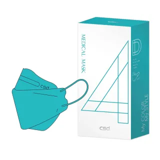 【CSD 中衛】醫療口罩-4D立體-月河藍1盒入-鬆緊耳帶(20入/盒)