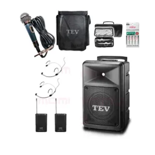 【TEV】TA-780D 配2頭戴式無線麥克風(10吋 300W 旗艦型 移動式無線擴音喇叭 藍芽/USB/SD/CD)
