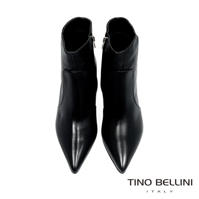 【TINO BELLINI 貝里尼】巴西進口摩登女郎尖楦高跟短靴FWOT013(黑)