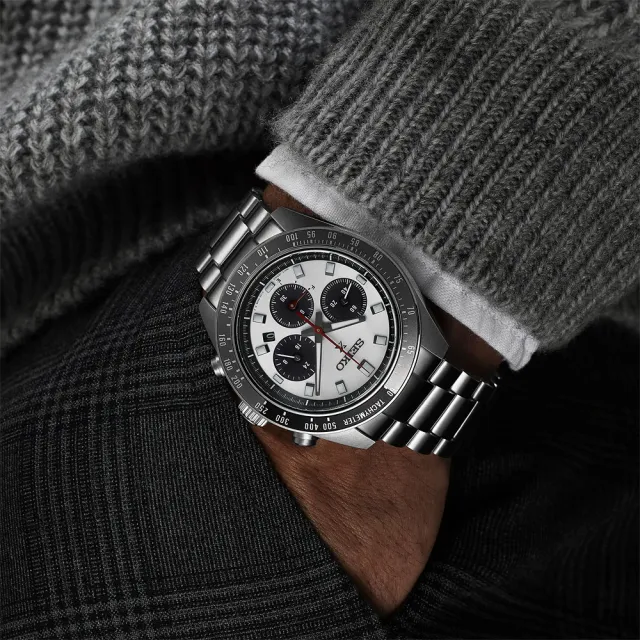 【SEIKO 精工】PROSPEX SPEEDTIMER 熊貓錶太陽能三眼計時手錶 618年中慶 推薦(SSC911P1/V192-0AH0N)
