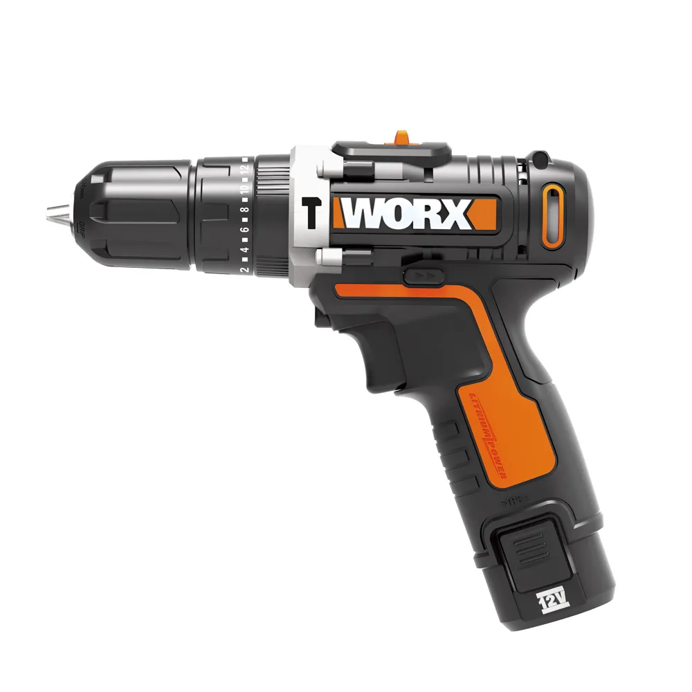 【WORX 威克士】12V鋰電震動電鑽+彩虹盒42件套組