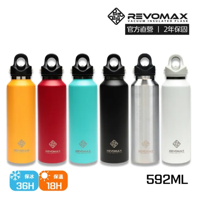 【REVOMAX 銳弗】不鏽鋼秒開保溫杯592ml 官方直營(保溫杯 304不鏽鋼 可裝氣泡飲)
