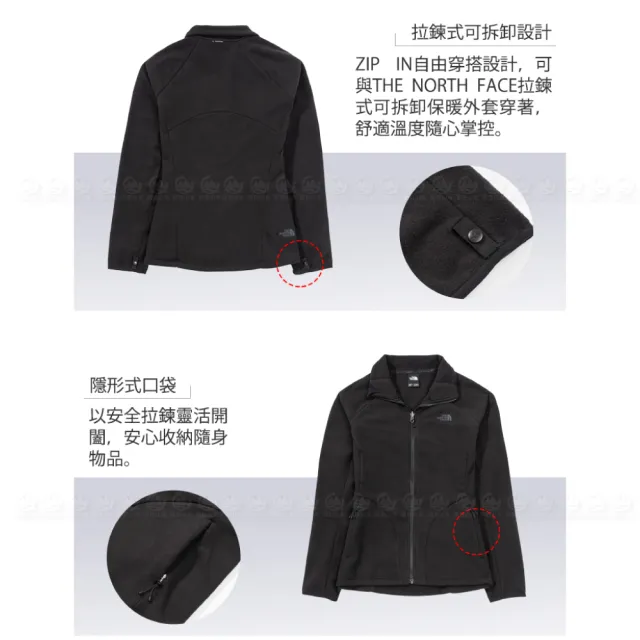 【The North Face】女 FASTER HIKE TKA 200 保暖外套 可套式《黑》4U5I/透氣刷毛外套(悠遊山水)