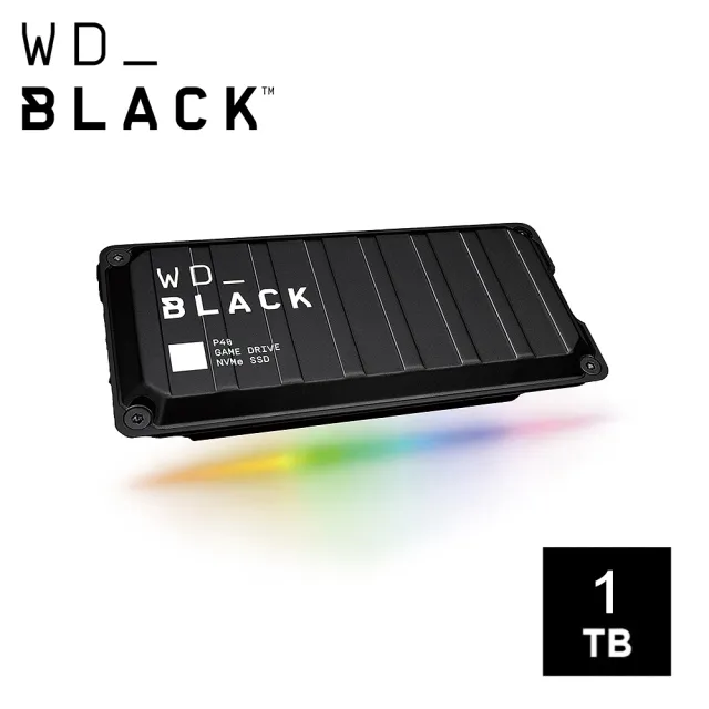 【WD 威騰】BLACK P40 1TB 外接式固態硬碟SSD(RGB照明)