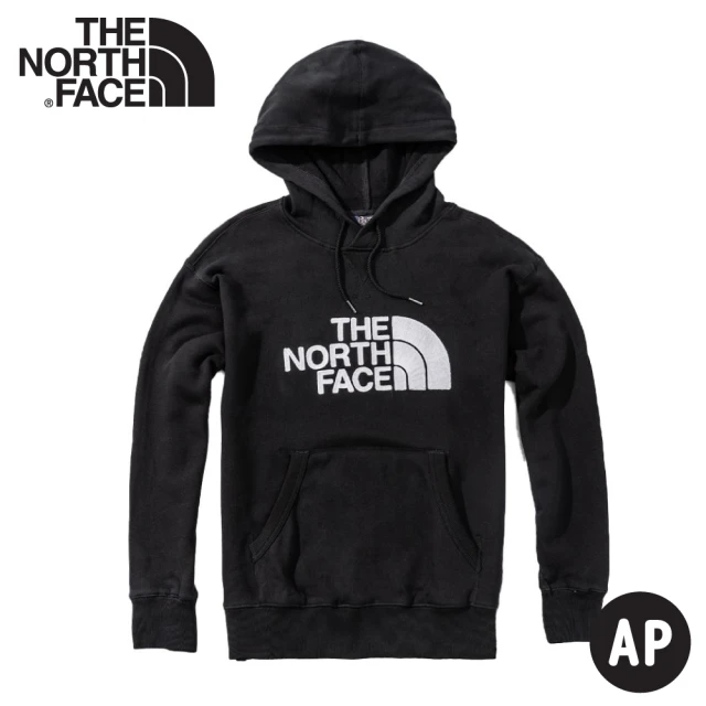 The North Face 男 LOGO 連帽T恤 HOD《黑/白灰》4NEQ/連帽上衣/休閒長袖(悠遊山水)