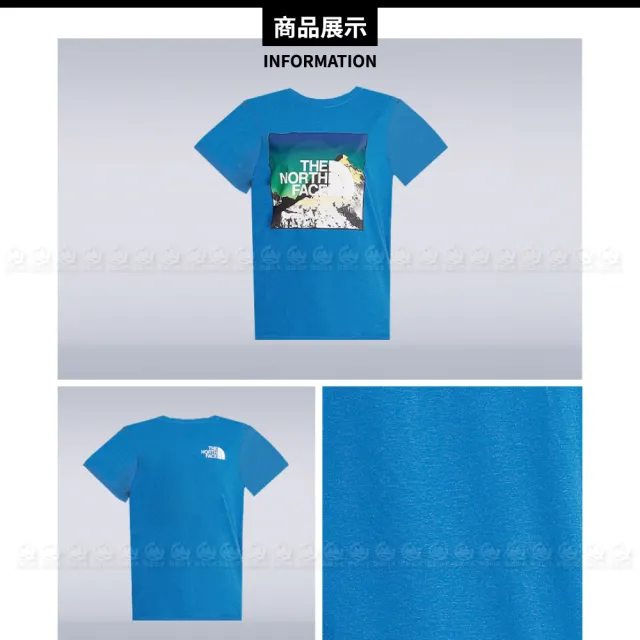 【The North Face】吸排短袖棉T恤《藍》4NDF/排汗快乾/運動衣/圓領衣/休閒衣(悠遊山水)