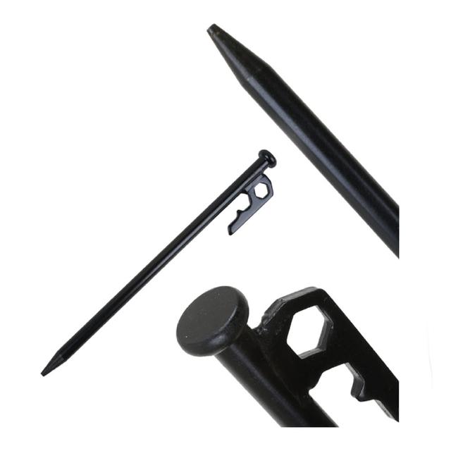 【NUIT 努特】E-SET角頭營釘 20CM直徑9mm 炭素鋼營丁地釘營釘 天幕帳蓬客廳帳篷(NTH2420十入組)