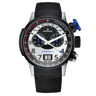 【EDOX 伊度】限量賽車錶 BMW M MOTOSPORT  賽車計時石英錶/48mm 99狂買節(E38001.TINNBU.BN)