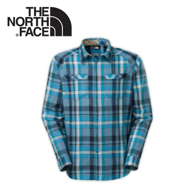 The North Face 男 抗UV法蘭格紋襯衫《潛水藍》C750-N6Q/休閒上衣/休閒衫/牛津棉/舒適/百搭(悠遊山水)