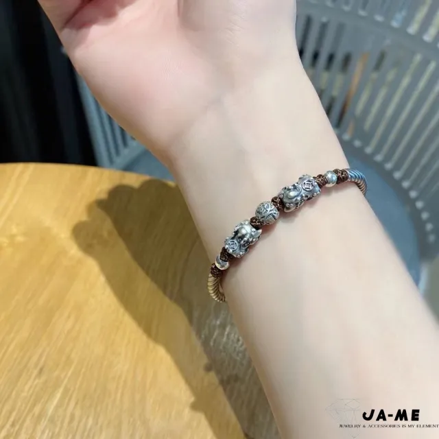 【JA-ME】999千足銀編織繩貔貅手環(母親節/送禮)