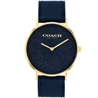 【COACH】官方授權經銷商 藍亮粉面盤氣質腕錶-36mm 聖誕禮物(14504078/速)