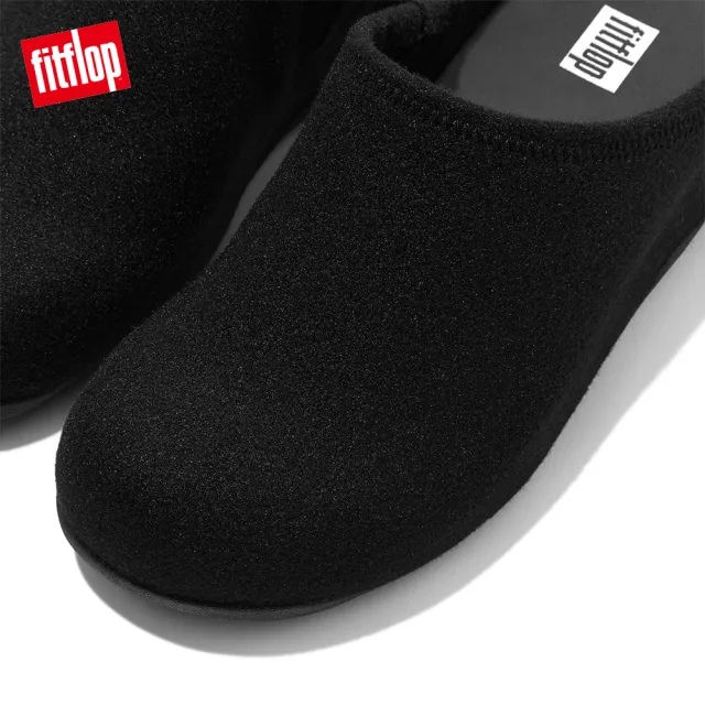 【FitFlop】SHUV FELT CLOGS易穿脫舒適木屐鞋穆勒鞋-女(靚黑色)