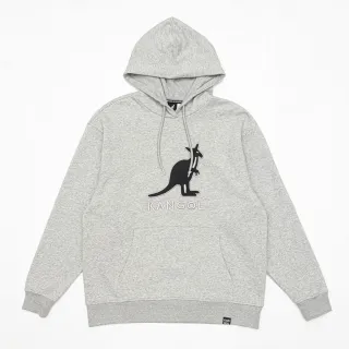 【KANGOL】長袖 帽T 深灰 大LOGO 中性(6255105610)