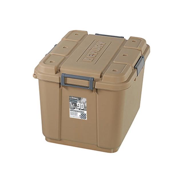 【真心良品】洛克多功能滑輪整理箱90L-3入(收納箱 置物箱 KEYWAY 台灣製)