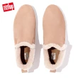 【FitFlop】RALLY SHEARLING-LINED SUEDE SLIP-ON SNEAKERS易穿脫時尚麂皮內鋪毛休閒鞋-女(米色)