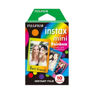 【FUJIFILM 富士】instax mini 彩虹底片(2入組)