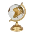 【YU Living 信歐傢居】金色仿古立體地球儀擺飾 6吋地球儀(金色/6吋)