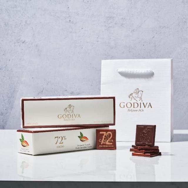 【GODIVA】片裝72%黑巧克力禮盒21片裝(生日禮、情人節、520我愛你/妳、618)