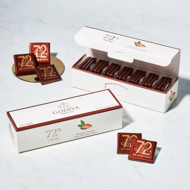 【GODIVA】片裝72%黑巧克力禮盒21片裝(生日禮、情人節、520我愛你/妳、618)